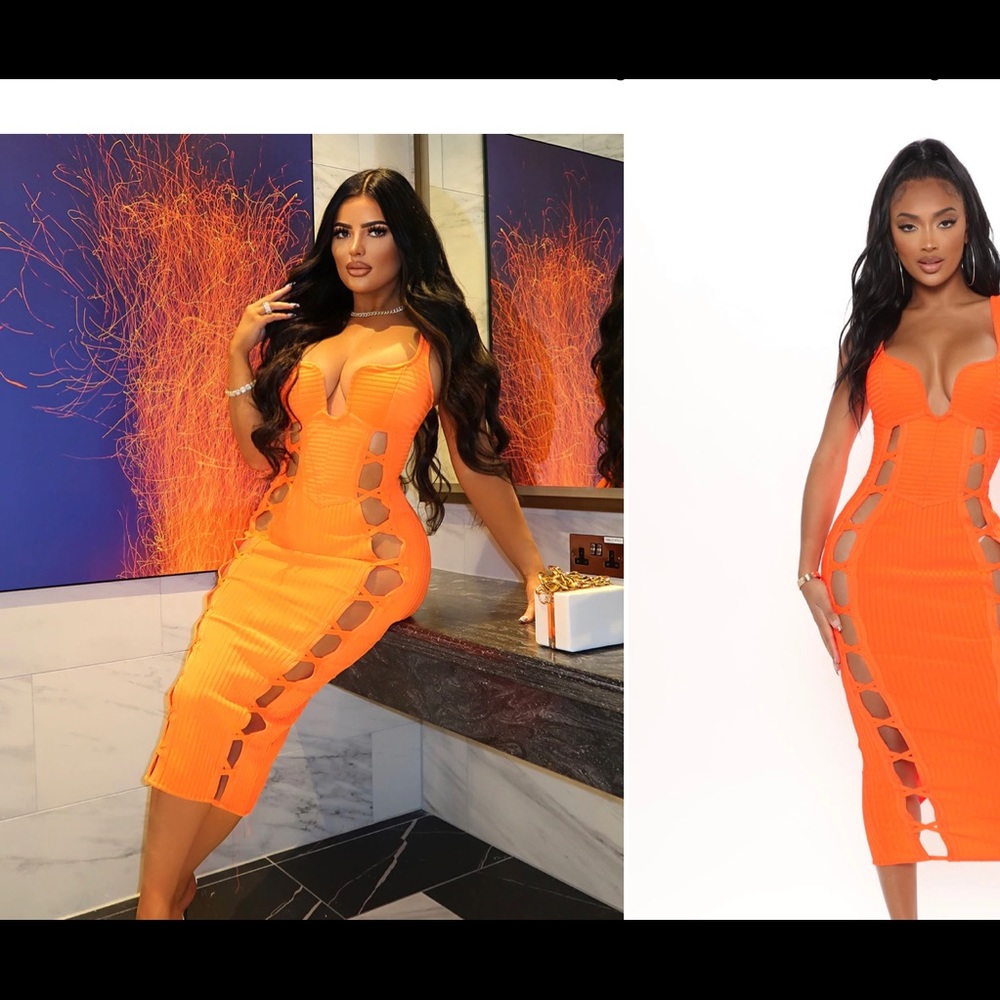 Bandage midi dress